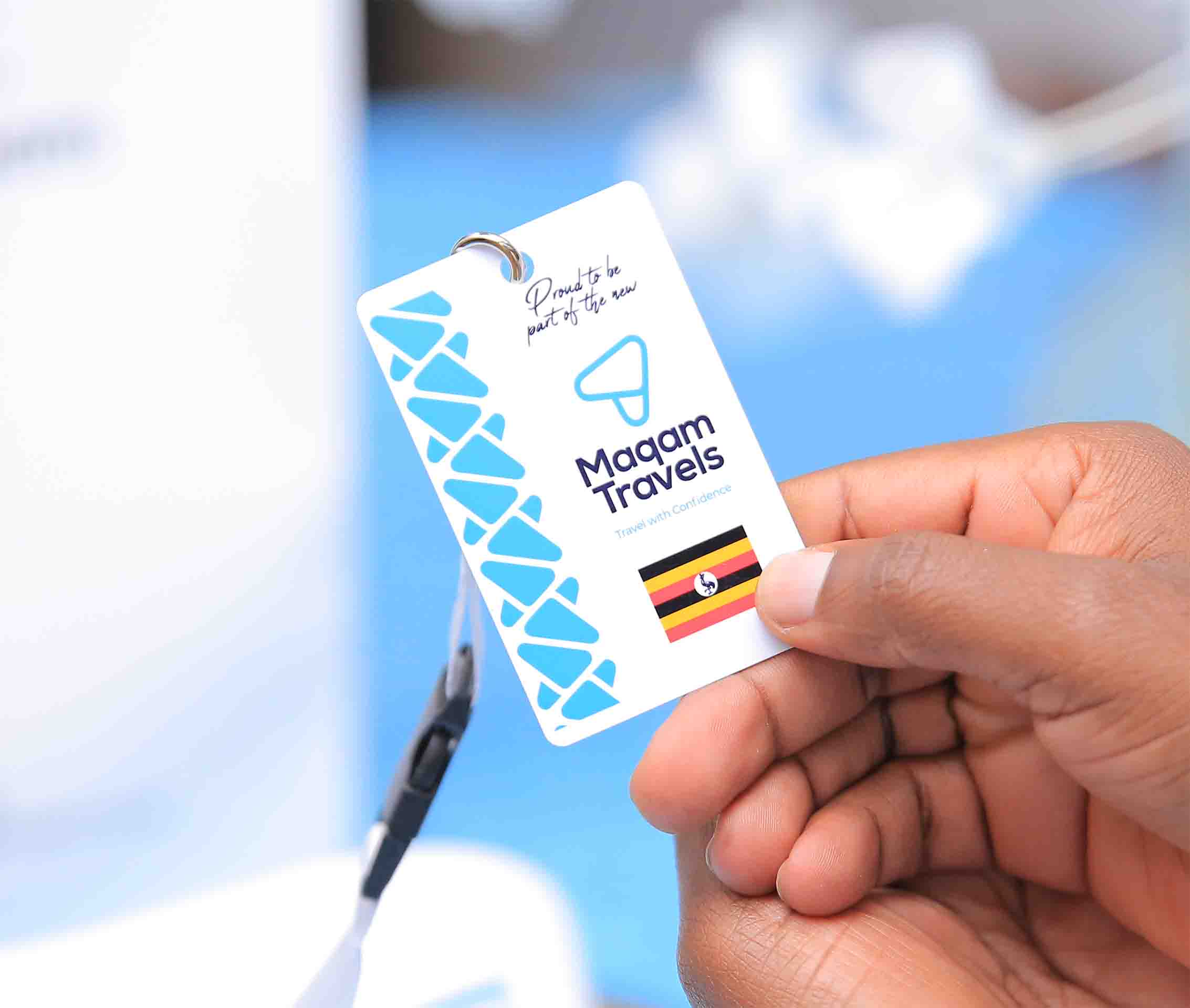 Identity card with lanyard